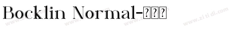 Bocklin Normal字体转换